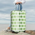 thumbnail image 7 of Daiia Light green argyle Luggage Cover, Thickened Washable Travel Luggage Covers, Elastic Unique Baggage Covers for 18-20 inch Luggage-Medium, 7 of 7