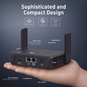 GL.iNet GL-BE3600(Slate 7) Portable Travel Router, Pocket-Sized Dual-Band Wi-Fi 7 Travel 2.5 Gigabit Router, OpenVPN&Wireguard for Public, Hotel Wi-Fi Use, Suitable for Business/Cruise/RV/Plane/Hotel