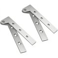 thumbnail image 1 of Set Of 6 360 Degree Rotation Stainless Steel Hidden Door Pivot Hinges, 4 Inch Offset Knife Hinges, Concealed Pivot Hinge, Brushed Silver, With Screws, 1 of 5