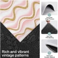 thumbnail image 3 of Pink Gold Wave Marble Pattern Kitchen Rugs Sets Of 3,Kitchen Runner Rugs Non Skid Washable,Decorative Kitchen Floor Mats for Kitchen,Sink,Laundry,17"x30"+ 17"x47" + 17"x59", 3 of 6