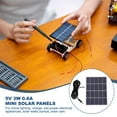 thumbnail image 4 of 5V 3W 0.6A Mini Solar Panels, 3.1m Wire DC Connector  for Solar Power Charge Home Garden Lamp Street Light Solar System Kits, 4 of 6