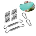 thumbnail image 2 of Kit de accesorios para toldo, 8 piezas/juego, kit de instalación de parasol de acero inoxidable plateado, kit de accesorios para toldo, rendimiento sólido, 2 of 8