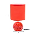 thumbnail image 3 of Ceramic Table Lamp With Shade Jolene Coral, 3 of 3