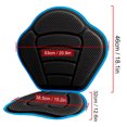 thumbnail image 2 of Padded Kayak Seat Cushion with Back Support and Adjustable Straps for Boating Canoeing Kayaking Fishing, 2 of 7