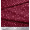 thumbnail image 3 of Soimoi Red Rayon Crepe Fabric White Dots Print Sewing Fabric Yard 46 Inch Wide, 3 of 3