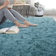 thumbnail image 5 of Lochas Soft Fluffy Area Rugs Plush Nursery Carpet Shaggy Furry Rug for Bedroom Living Room Home Decor,4'x5.3',Green, 5 of 6