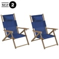 thumbnail image 3 of Lavish Home Weather-Resistant Folding Beach Chair with Carry Straps (Blue), 3 of 10
