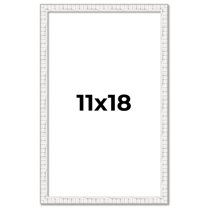 11x18 Frame White Real Wood Picture Frame Width 0.75 inches | Interior Frame Depth 0.5 inches |