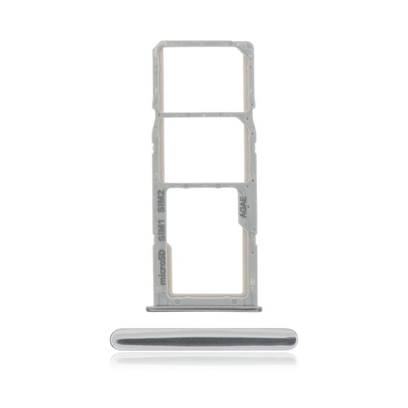 Replacement Dual Sim Card Tray Compatible For Samsung Galaxy A71 (A715 / 2020) (Prism Crush Silver)