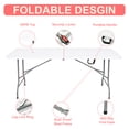 thumbnail image 5 of GVUHR Durable Construction and Compact Foldable Design Folding Table, White, 5 of 7