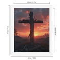 thumbnail image 2 of Paint by Numbers Kit for Adults, Rustic Wooden Sunset Cross Landscape Paint by Numbers, Easy Paint by Numbers Kit for Adults Beginner, DIY Adult Paint by Number Kits on Canvas, Home Decor, 2 of 7