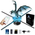 thumbnail image 2 of Ventilador con holograma 3D Missyou de 27,5 pulgadas con mando a distancia, Bluetooth y WiFi, 2 of 9