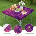 thumbnail image 4 of Abstract Patterned Fabric Tablecloth with Geometric Rainbow Gradient Design, Starry Night and Watercolor Ocean Beach Scenery, Boho Chic Style, 4 of 6