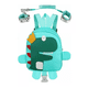 thumbnail image 1 of Mochila Con Corea Anti Pérdida Para Niños Dinosaurio 2 En 1, 1 of 3