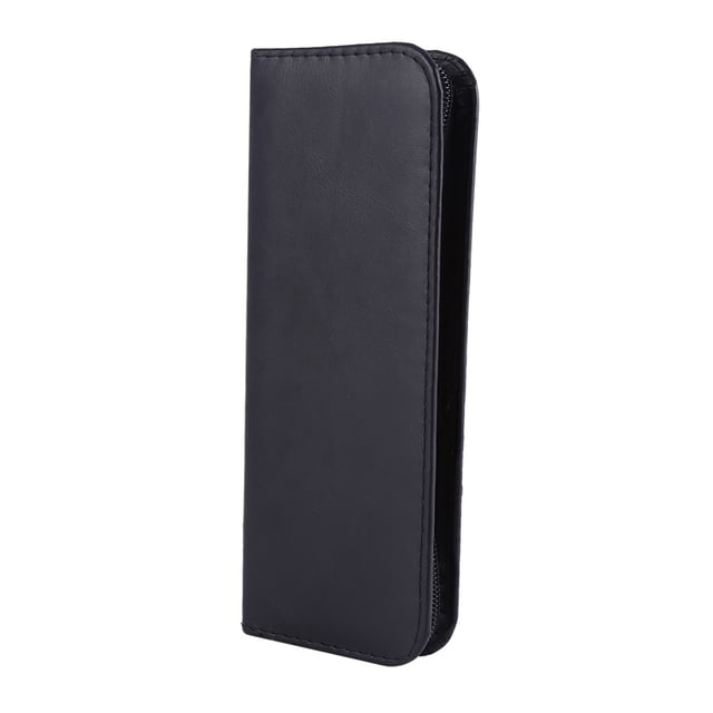 Bolsa profesional de cuero PU con cremallera, 2 tijeras, caja de herramientas para tijeras de peluquería