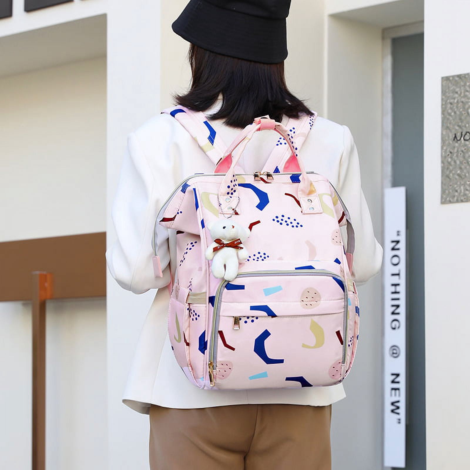 Diaper Bag Backpack, Nappy Changing Bags Multifunction Travel Backpack Maternity Baby Changing Bags Baby Stroller Backpack for Baby Care