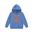 thumbnail image 4 of Minimalist Classic Jack-o-Lantern Face Kids Halloween Tracksuit, 2Pcs Stretch Polyester Hoodie Jogger Set for Toddler & School-Age Kids(Blue150), 4 of 6