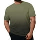 thumbnail image 1 of Tops para hombre, blusas y camisas de manga corta con cuello redondo para hombre, blusa informal grande con cuello redondo y manga corta degradada, blusa de poliéster para hombre, 1 of 5