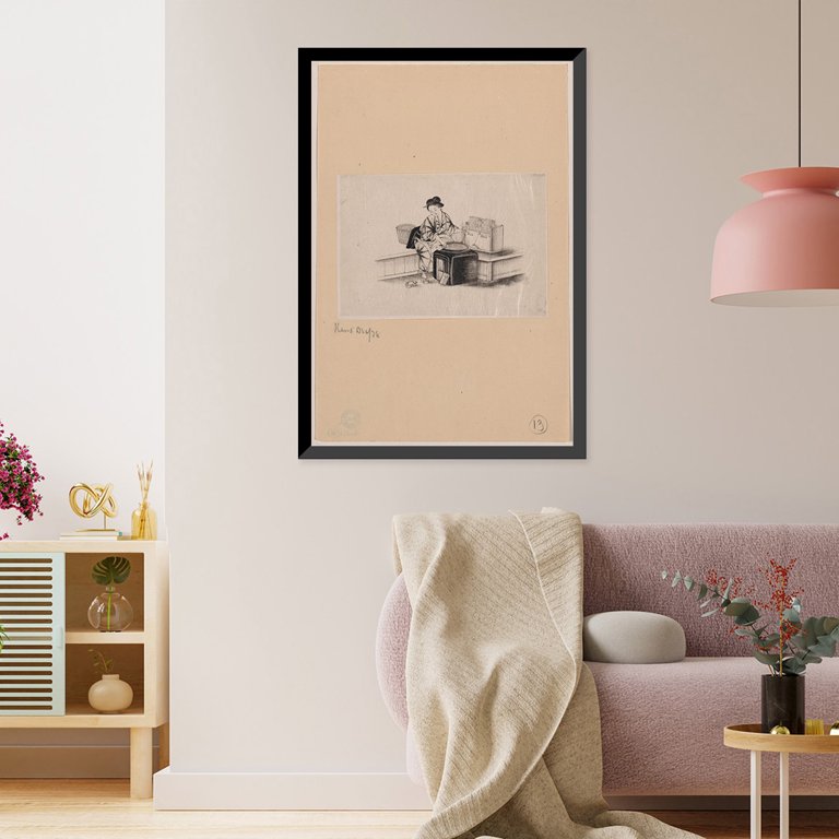 Historic Framed Print, [Japanese drawing] - 215, 17-7/8