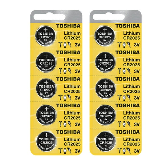 Toshiba CR2025 3 Volt Lithium Coin Battery (10 Count)