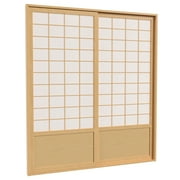 Red Lantern 7 ft. Tall Zen Shoji Sliding Door Kit (Double - Sided) - Natural