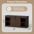 thumbnail image 5 of Homall TV Stand for 65 Inch TV, Storage Cabinet with Sliding Barn Door, Entertainment Center,Espresso, 5 of 8