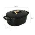 Beautiful 6 Quart Enamel Dutch Oven, Black Sesame by Drew Barrymore