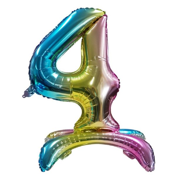 Realmax - Globo Numérico Diseño 4 Rainbow (Azul, Dorado, Rosa)