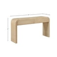 thumbnail image 3 of Meridian Furniture Cresthill White Oak Console Table, 3 of 12