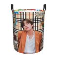 thumbnail image 3 of BTS V Taehyung Circular , Cesta De Lavandería De Una Sola Capa Bolsa De Recepción, 3 of 4