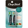 ChapStick Lip Butter Green Tea Mint and Sweet Papaya Lip Balm Tubes, 0.15 Oz, 2 Pack