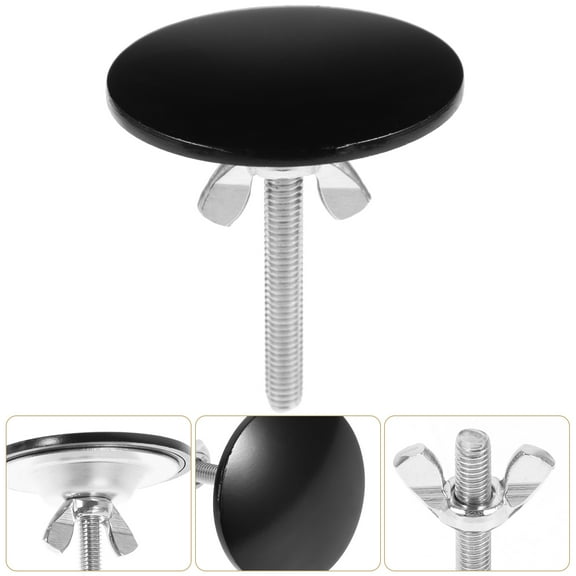 PBPBOX Sink Hole Cap Kitchen Sink Black Stainless Steel Cover Unsightly Holes Bathroom Use 1Pcs