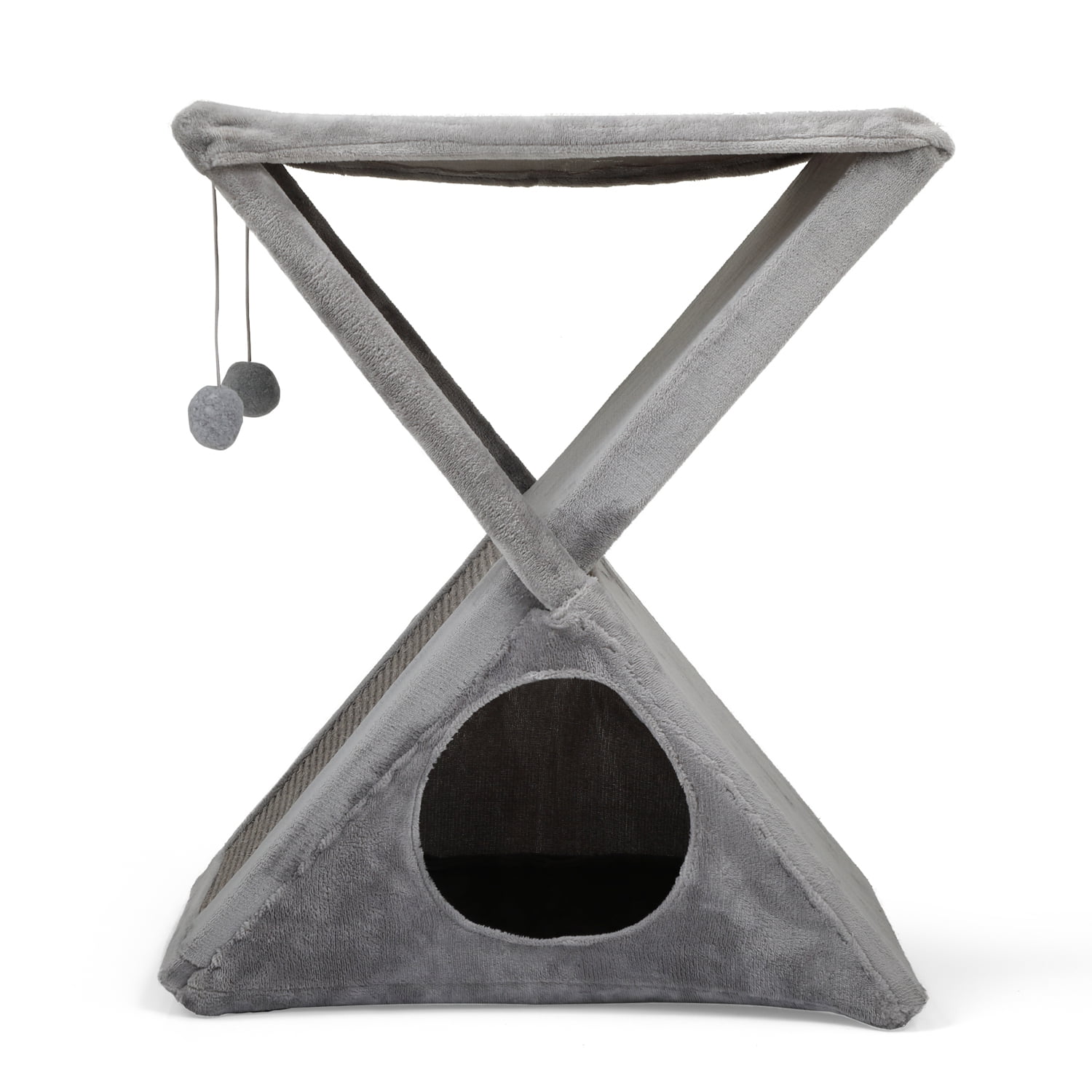 Pefilos Fold and Store Cat Tower Tree Cat Nest Hammock for Kitten Ferret Puppy Rabbit or Small Pet, Gray Pefilos Fold and Store Cat Tower Tree Cat Nest Hammock for Kitten Ferret Puppy Rabbit or Small Pet, Gray