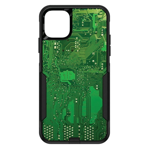 DistinctInk Custom SKIN / DECAL compatible with OtterBox Commuter for iPhone 11 (6.1" Screen) - Green Circuit Board Image - Printed Circuit Board Image