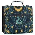 thumbnail image 5 of FORMRS Zipper Binder with Shoulder Strap 2-inch Ring 500 Sheet Capacity File Bag, Green Dragon Flowers, 5 of 5