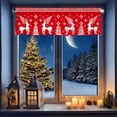 thumbnail image 1 of Puntoco Imprescindible para Navidad 137 x 45 cm/53,9 x 17,7 pulgadas Las exquisitas cortinas de estilo navideño para ventanas Decoraciones festivas que hacen que la ventana luzca el manto navideño, 1 of 6