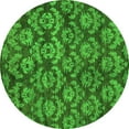 thumbnail image 1 of Ahgly Company Indoor Round Abstract Green Modern Area Rugs, 3' Round, 1 of 4