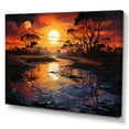 thumbnail image 2 of Designart "Horizons River Egypt Golden painting I" Egypt Wall Art Living Room, 2 of 5