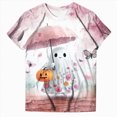 thumbnail image 5 of TOWED22 Halloween Costumes for Women Funny Pumpkin Printed Cute T Shirts Ghost Graphic Tops Fall Tee Fashion Gift(Pink,4XL), 5 of 6