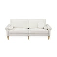 thumbnail image 6 of Living Room Sofa,3-Seater Sofa , With Copper Nail On Arms ,Three Pillow,White, 6 of 9