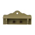 thumbnail image 1 of Perchero de madera, mini perchero, perchero de pared retro europeo, accesorio para casa de muñecas verde, 1 of 7