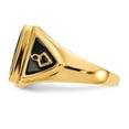thumbnail image 3 of Solid 14k Yellow Gold Men's masonic Ring Band with CZ Cubic Zirconia Size 10.5, 3 of 6