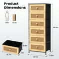 thumbnail image 2 of Pellebant 6 Drawers Vertical Dresser Storage Tower Chest, Natural, 2 of 9