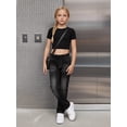 thumbnail image 4 of PureChapter Kids' Denim Trendy Black Washed Jeans Style Perfect for 4-7Y Girls Outdoor, 4 of 7