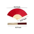 Thy Collectibles Pack of 12 Handheld Paper and Bamboo Folding Fans for Wedding Party, Church, Festivals, Home and DIY Decoration (12 Fans in Assorted Colors)