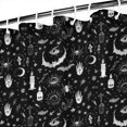 thumbnail image 3 of Black White Halloween Candle Eye Bat Pattern Shower Curtain 84"x72" ,Bathroom Decorative Shower Curtains Set with 12 Hooks,Modern Waterproof Washable Shower Curtain, 3 of 6