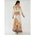 thumbnail image 5 of Printed A-Form Maxi Dress with Belt, 5 of 7