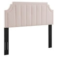 thumbnail image 2 of Modway Alyona Channel Tufted Performance Velvet Twin Headboard in Pink, 2 of 10