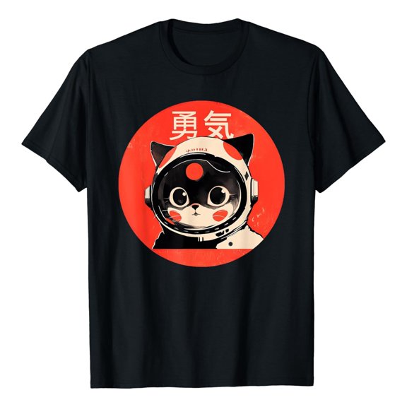 Womens T Shirt Stylish Print Crewneck Short Sleeve Breathable Top for Daily Wear Womens Graphic Tees Black L