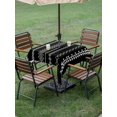 thumbnail image 4 of Outdoor Tablecloth with Umbrella Hole for Patio/Picnic/Party/Camping, Black Boho Waterproof Table Cloth Square Cover Washable, Ethnic Tribe Striped Vintage (54"x 54"), 4 of 9